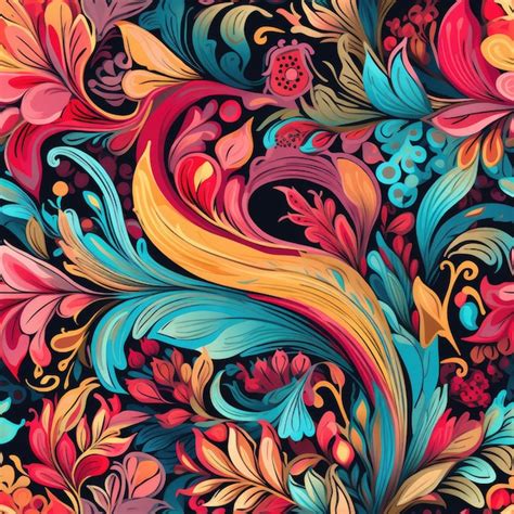 Premium AI Image | Art creativity artistic expression seamless pattern