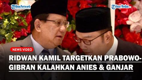 Ridwan Kamil Targetkan Prabowo Gibran Menang 1 Putaran Lawan Anies