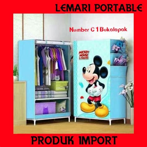 Jual Lemari Pakaian Portable Mickey Mouse Di Lapak Number C Bukalapak