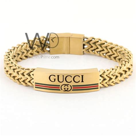 Gucci gold metal men's bracelet | Watches Prime
