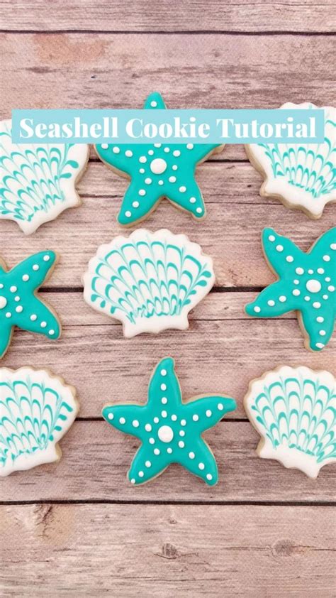 Seashell Cookie Tutorial Royal Icing Technique