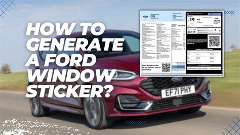 How To Generate A Ford Window Sticker By Vin