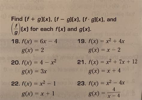 Solved Find F G [x] F G X F G X And F X] For