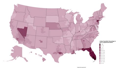 Percent Of Population That Are Cubans In Each Congressional District[6900x4135] Mapporn