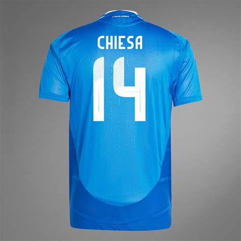 2024 Italy Chiesa 14 Home Jersey Player Version