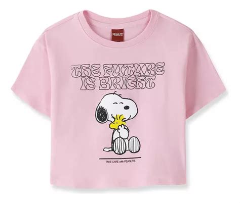 Playera Crop Snoopy C a De Niña MercadoLibre