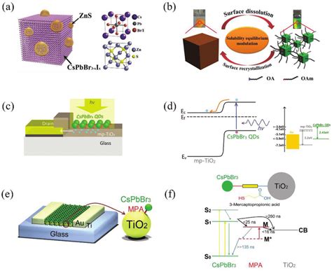 A The Architecture Made Of Cspbbr X I X Zns Heterostructures And