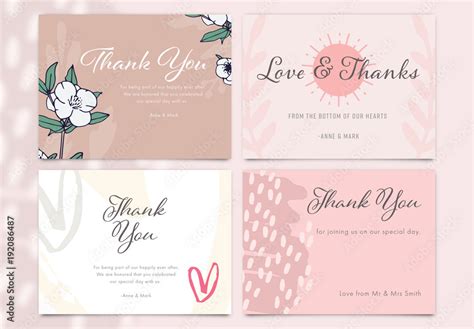 Thank You Social Media Post Layout Set Stock Template | Adobe Stock