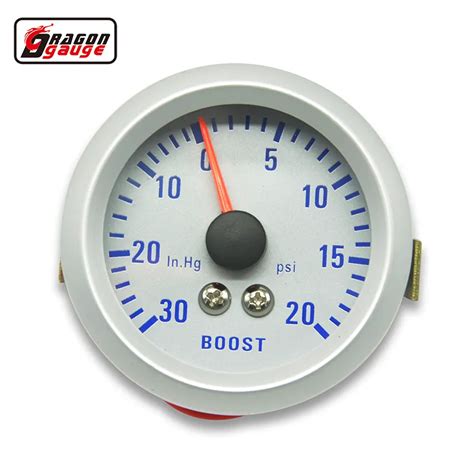 Dragon Gauge 52mm Turbo Boost Gauge 20 30 PSI Pressure 0 30 INHG VACUUM