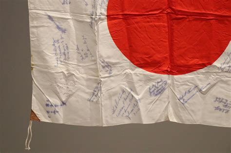 Original Japanese Wwii Silk Signed Good Luck Meatball Flag — Bsr Militaria