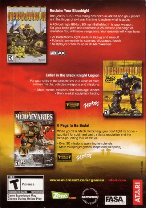 MechWarrior 4 Compilation 2004 Windows Box Cover Art MobyGames