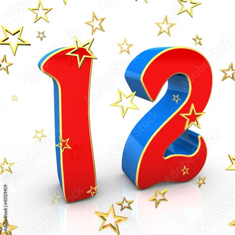 12 Years Old Happy Birthday Stock Illustration Adobe Stock