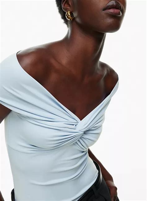 Aritzia Contour Twist Off Shoulder Top