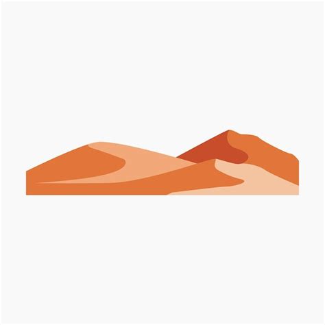 Ilustración del paisaje del desierto Vector Premium