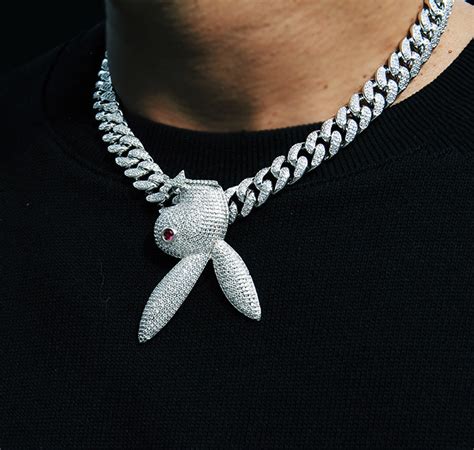 Playboy Bunny Rabbit Large Pendant Necklace Chain Playboi Carti