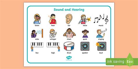 Sound And Hearing Word Mat Teacher Made Twinkl