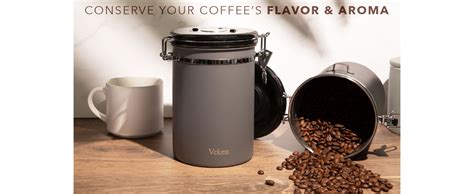 Amazon Veken Coffee Canister Airtight Stainless Steel Kitchen