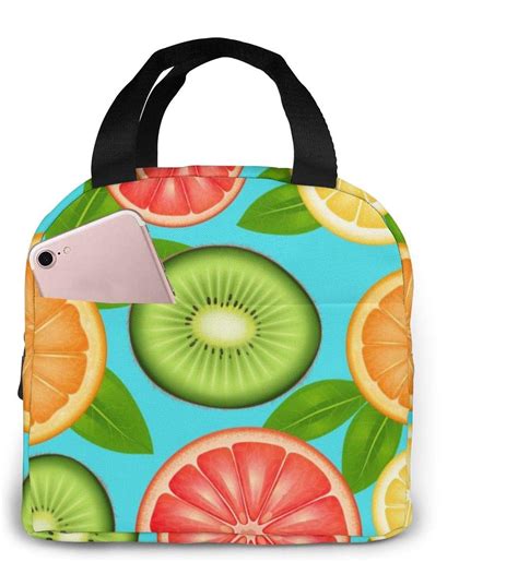 Citrus Bolsa T Rmica Para El Almuerzo Port Til Con Bolsillo Frontal