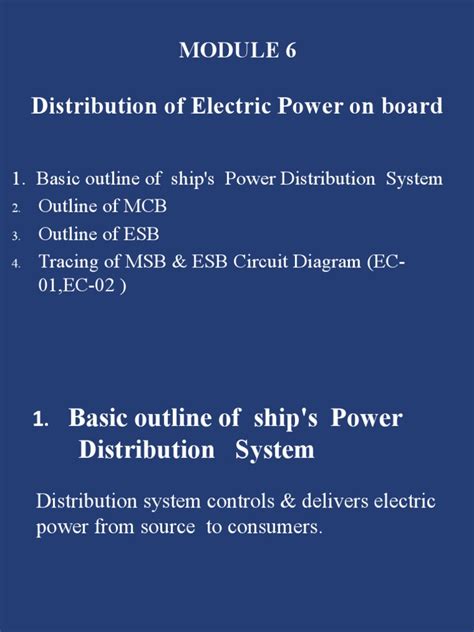 Understanding the Electric Power Distribution System of a Ship | PDF ...