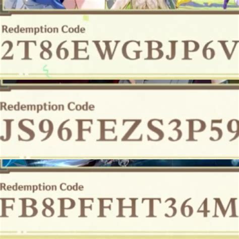 all vesion 4.1 redemption codes(typed version below) Genshin Impact