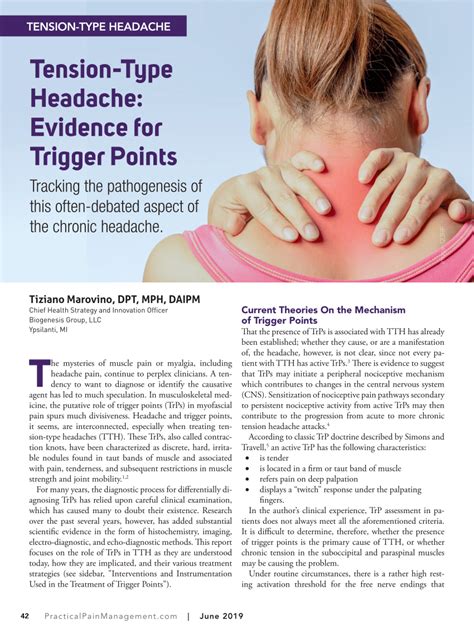 Pdf Tension Type Headache And Trigger Points