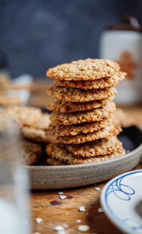 Haferkekse mit Zimt Einfache knusprige Plätzchen mit Haferflocken