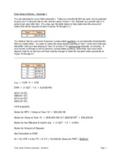 Chapter 5 Time Value Of Money Examples With Solutions Time Value Of