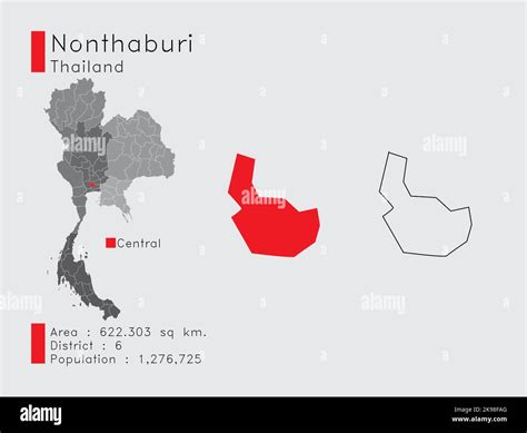 Nonthaburi vector outline map hi-res stock photography and images - Alamy