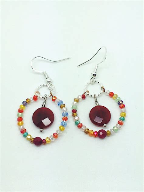 Multicolor Crystal Earrings Luzjewelrydesign Beaded Jewelry