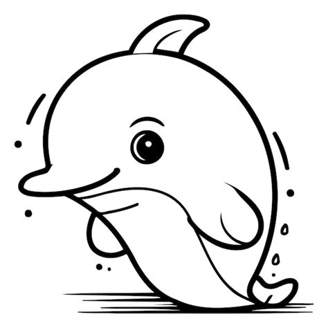 Premium Vector | Cute cartoon dolphin Vector illustration isolated on a ...