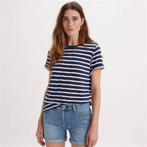 Striped Margot Short Sleeve T Shirt Blue Levis® Us