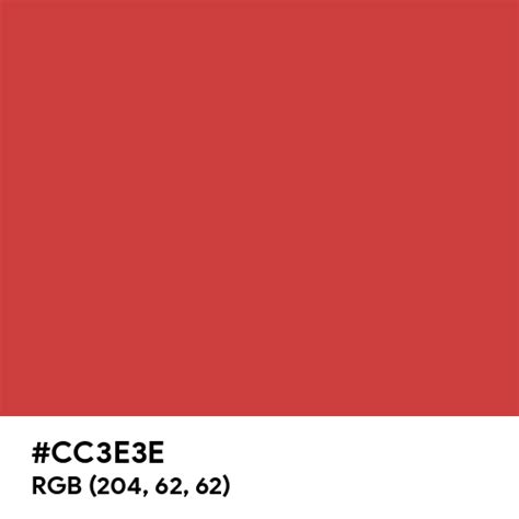 Flat Red color hex code is #CC3E3E