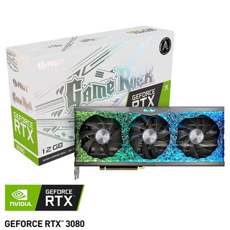 Placa De Video Palit Nvidia Geforce Rtx 3080 Game Rock 12gb Gddr6x Lhr