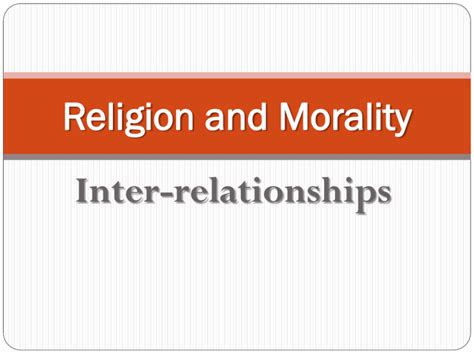 Religion and Morality