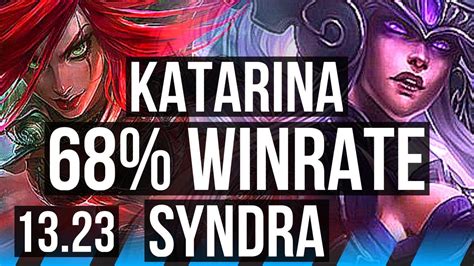 Katarina Vs Syndra Mid Comeback 12 Solo Kills Quadra 68 Winrate