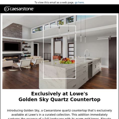 Caesarstone US Exclusively At Lowe S Golden Sky Caesarstone US