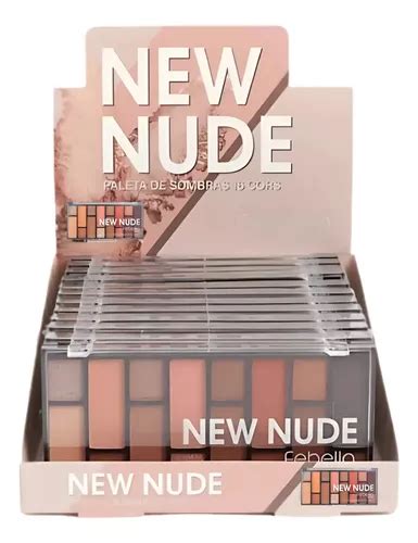 Paleta De Sombras New Nude 16 Cores Febella Box 12 Peças Frete grátis