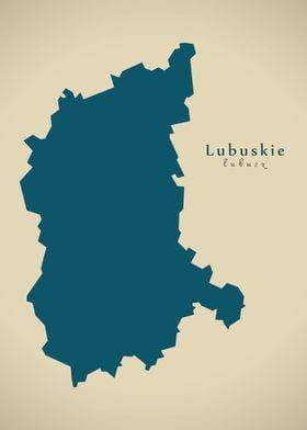 Lubuskie State Map Poster By Ingo Menhard Displate