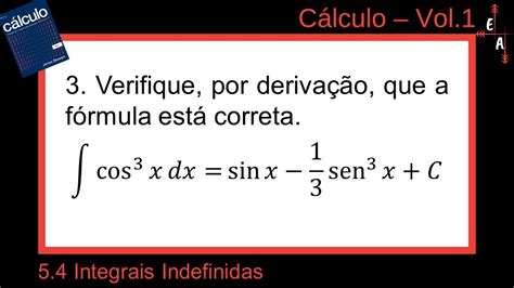 5 4 3 Integrais Indefinidas e o Teorema da Variação Total YouTube