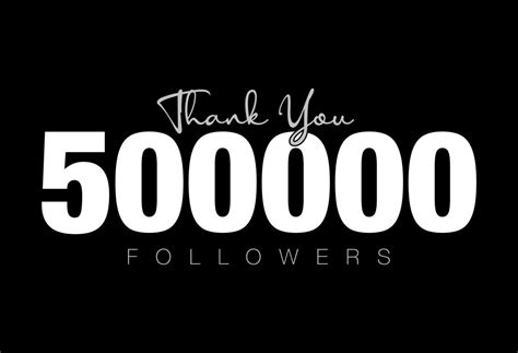 Thank You 500000 Followers Post 500k Followers Post 20291404 Vector