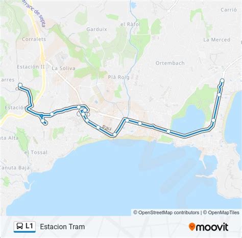 L1 Route Schedules Stops Maps Estacion Tram Updated