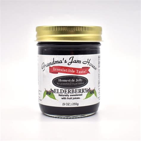 Elderberry Jelly Low Sugar 9 Oz Grandma S Jam House