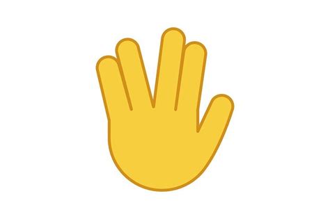 Vulcan Salute Emoji Color Icon