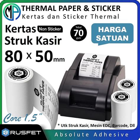 Jual Kertas Printer Thermal 80mm X 50mm Kertas Termal Struk Kasir