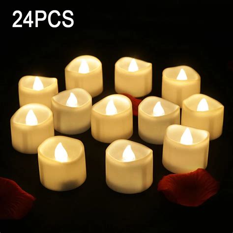 Velas Votivas Sin Llama Con Bater A Luz Led Parpadeante Para T