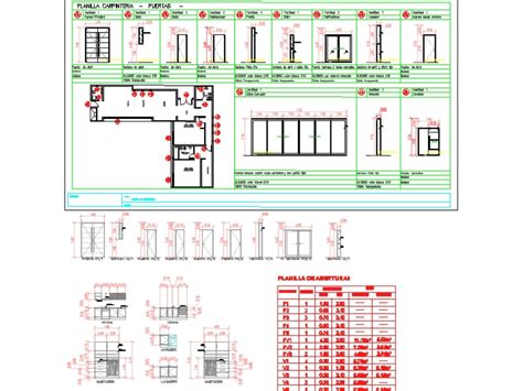 Planilla De Aberturas En AutoCAD Descargar CAD Gratis 1004 34 KB