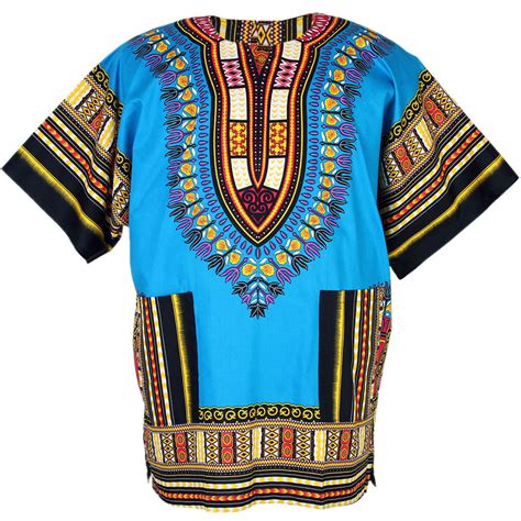 Light Blue African Dashiki Shirt Dashikikiss