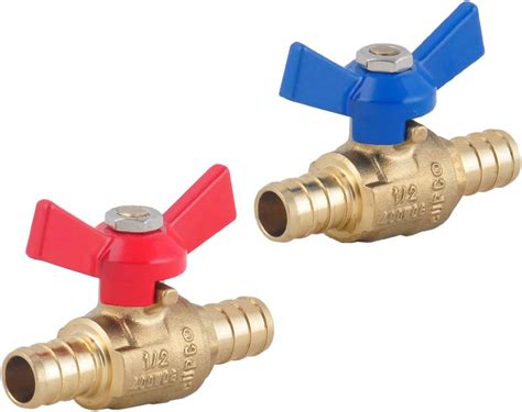 Amazon In Brass Pex Ball Valve Turn Pex Shut Off Valve