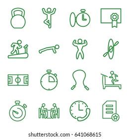 Fitness Vector Icon Set Sport Illustration Stock Vector Royalty Free