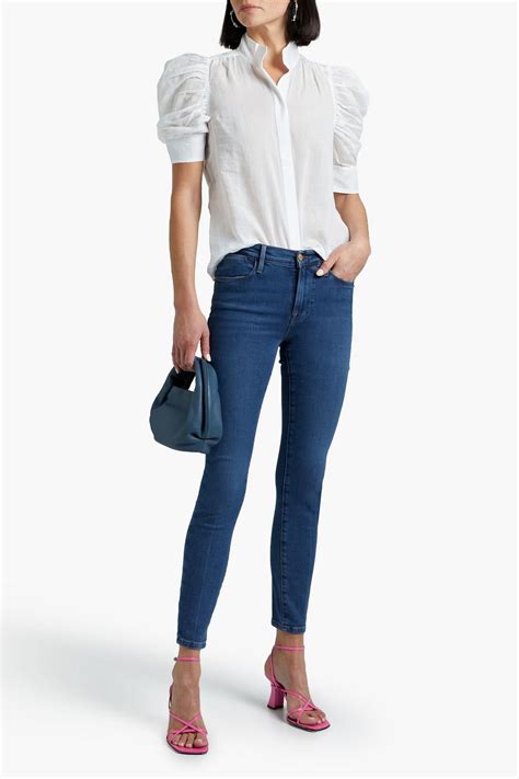 FRAME Le High Skinny Mid Rise Skinny Jeans THE OUTNET